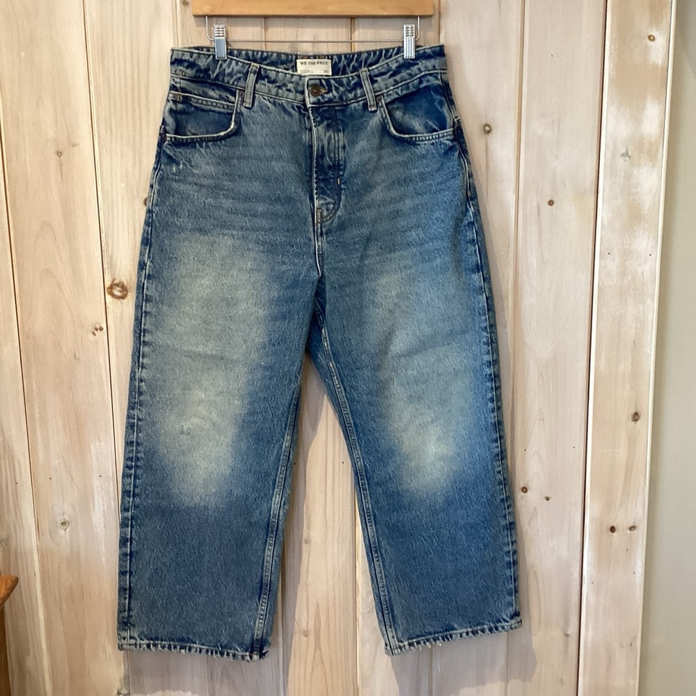 We The Free Wide-Leg Jeans in Light Blue wash